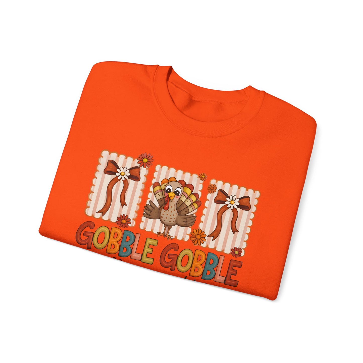 🦃✨ Gobble Gobble Till You Wobble Sweatshirt – Cute Turkey Fall Vibes 🍁🧡