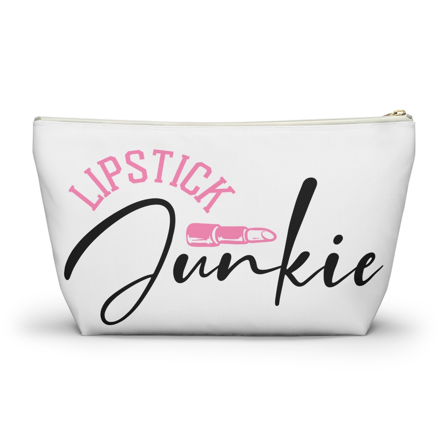 Accessory Pouch – "Lipstick Junkie" Pink Makeup Bag