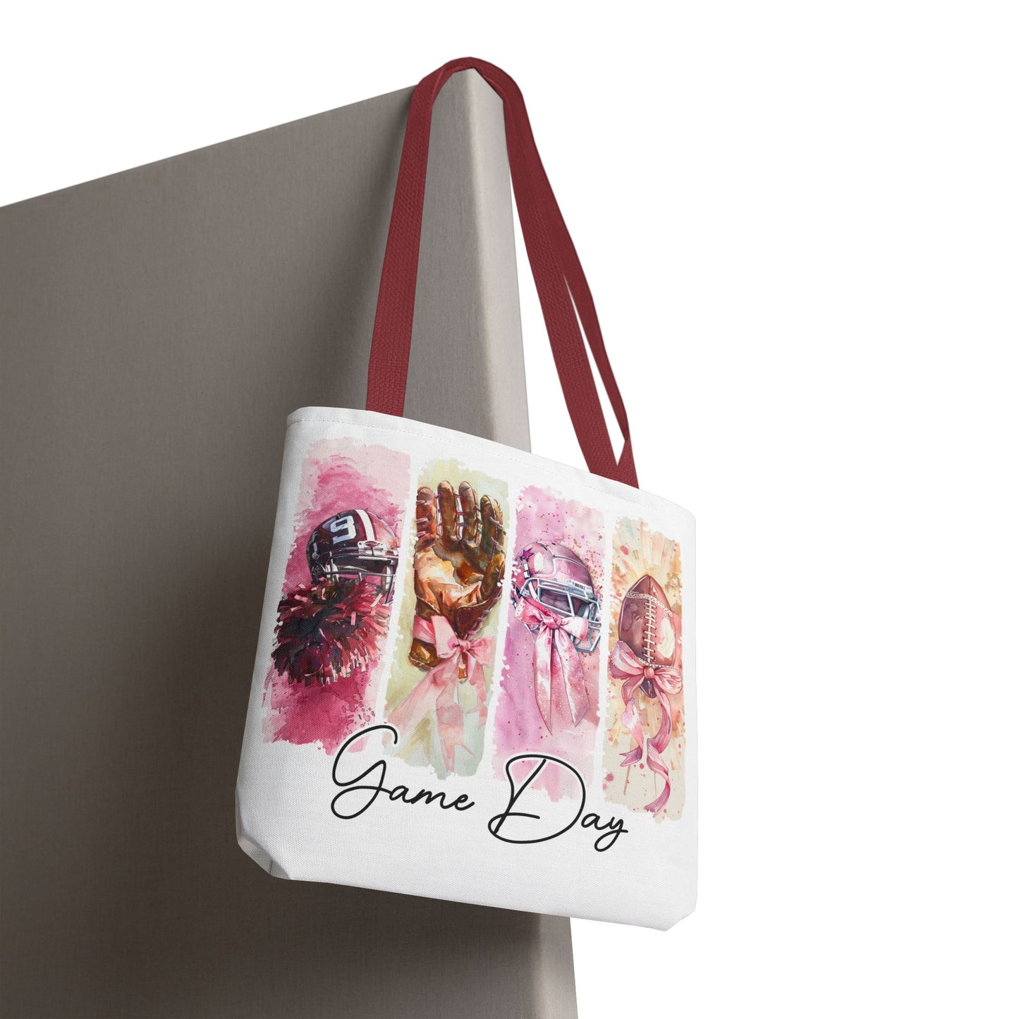 🏈 Game Day Pink Ribbon Tote Bag – Football & Pink Power 💖👜