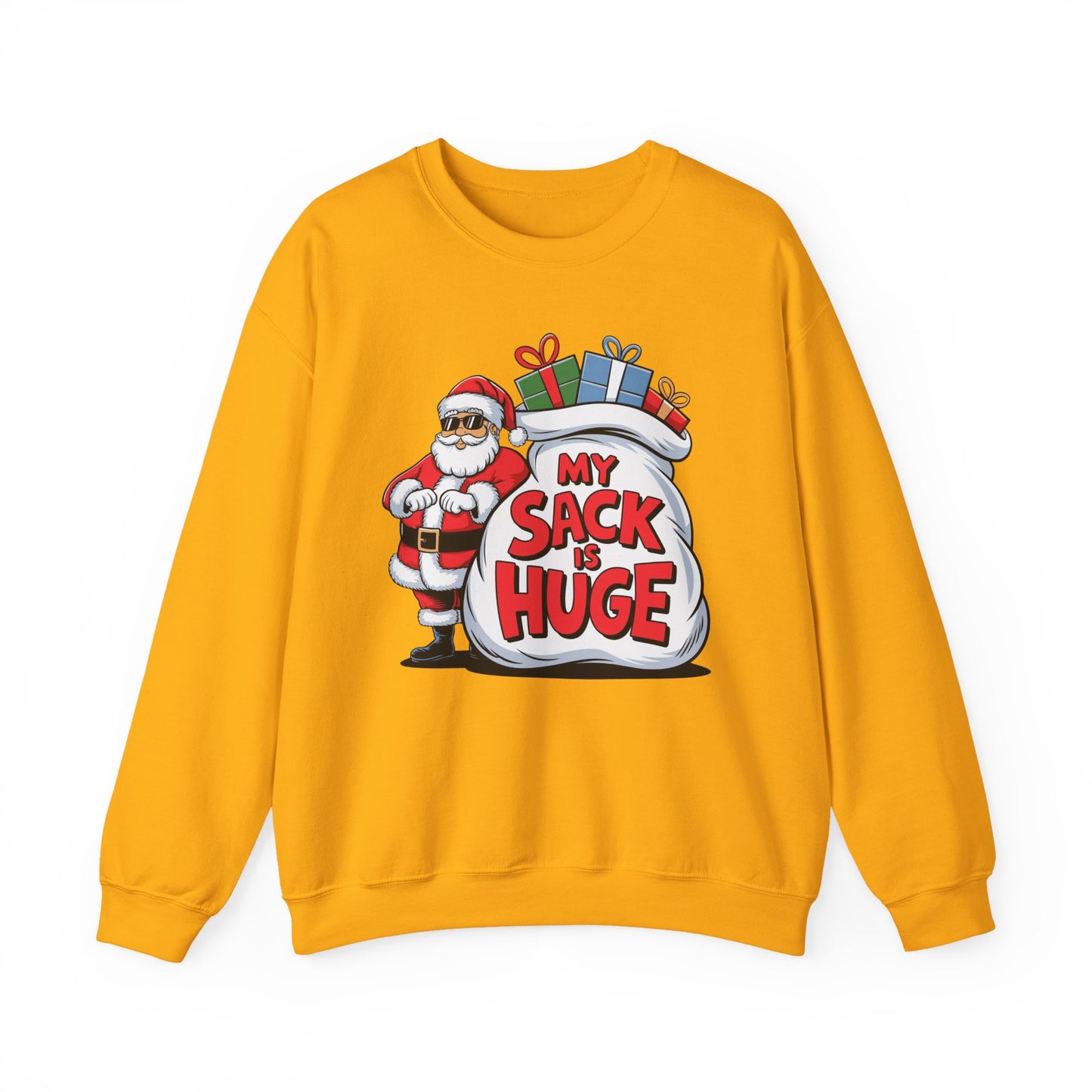 🎅😂 My Sack Is Huge Sweatshirt – Funny Santa Christmas Pullover for Men