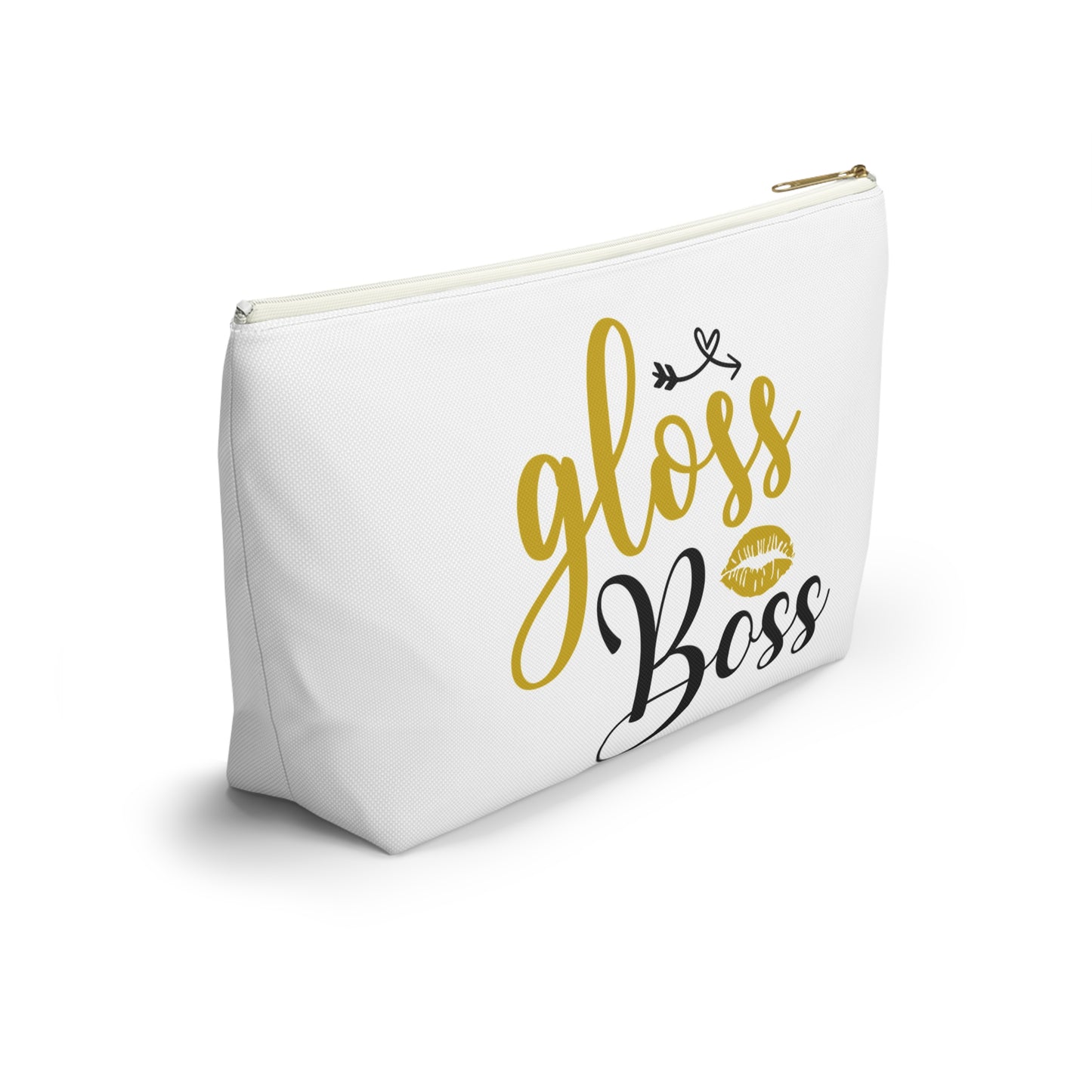 Accessory Pouch – "Gloss Boss" Yellow Makeup Bag