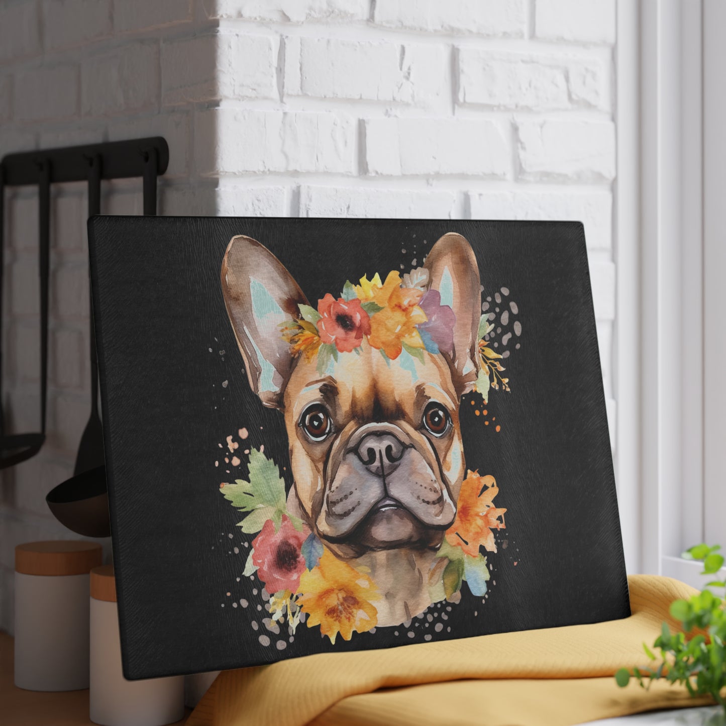 Tabla de cortar para perros, tabla de cortar, regalo de inauguración de la casa, amante de los bulldogs franceses, regalo de boda, tabla de charcutería, decoración de cocina