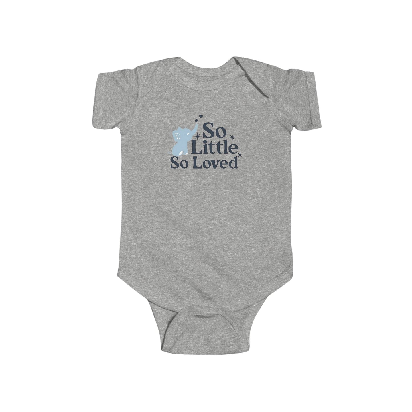 So Little So Loved Baby Elephant Onesie | Infant Bodysuit | Baby Shower Gift | Newborn Outfit | Available in Organic