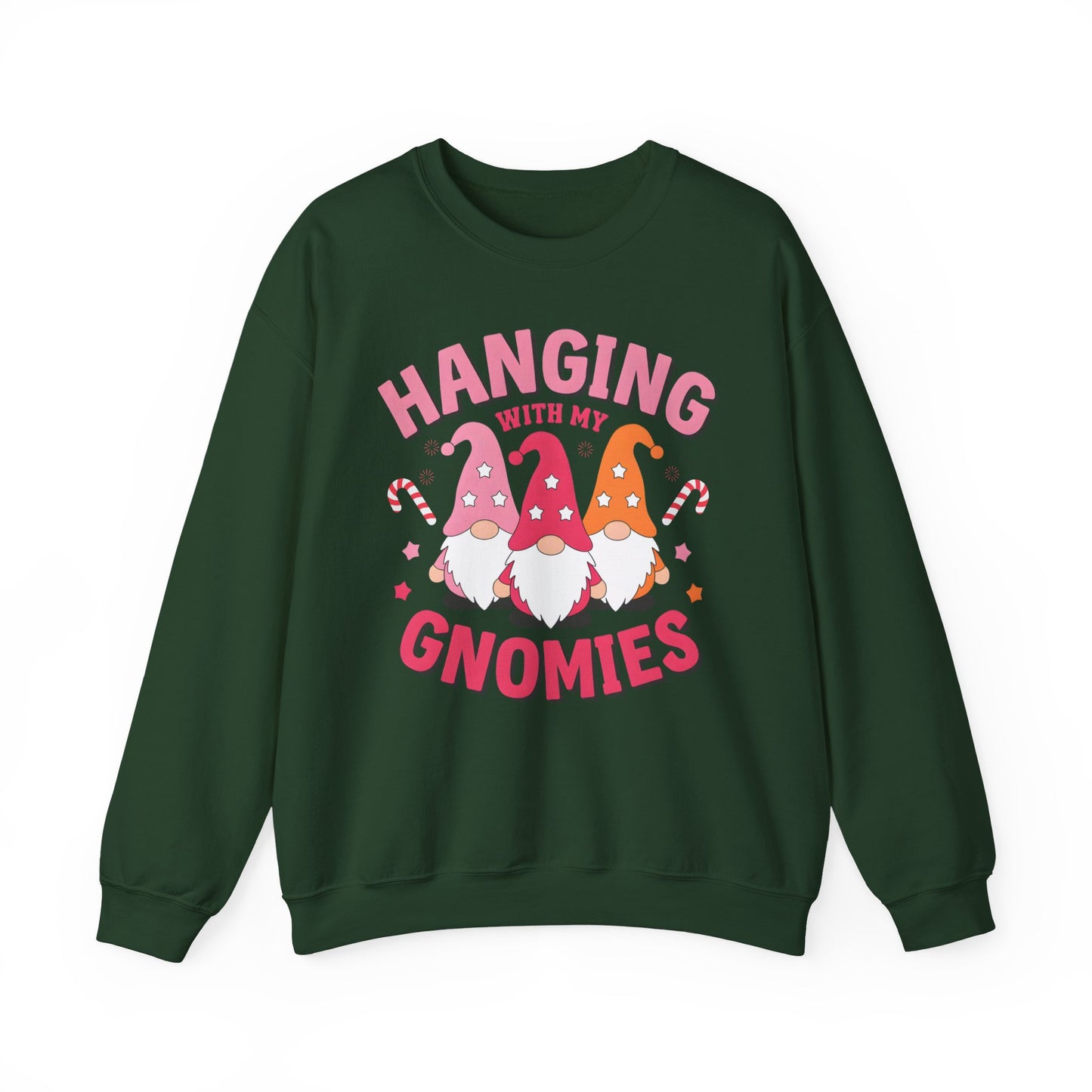 🎀 Hanging With My Gnomies Women’s Sweatshirt – Cute Holiday Matching Vibes
