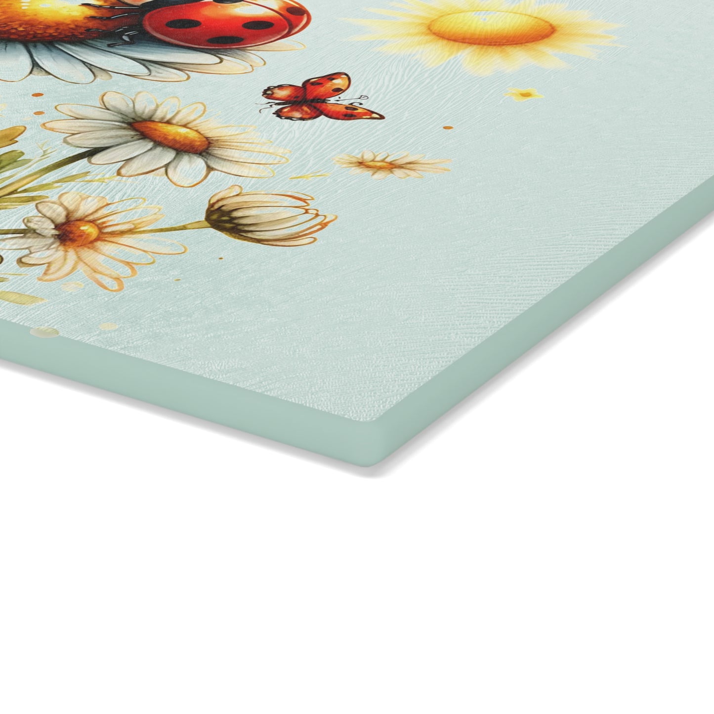 🌼🐞 Ladybug & Daisies Cutting Board – Cheerful Charm for Your Kitchen 🌞