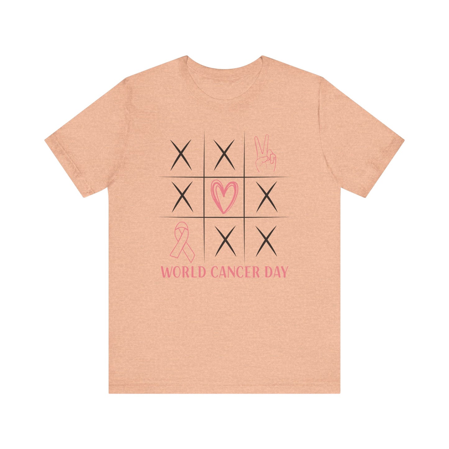🎗️ World Cancer Day Awareness T-Shirt – Peace, Love & Hope 💕