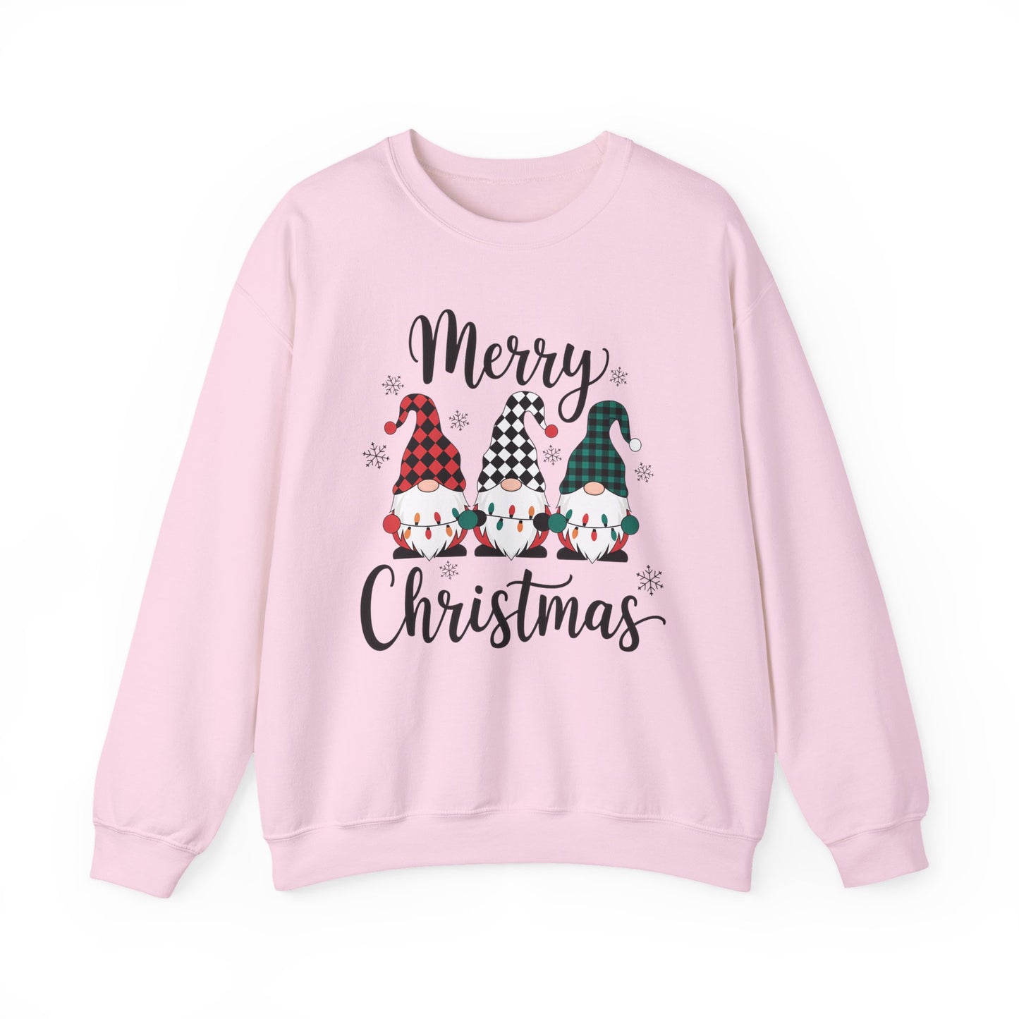 🎅✨ Merry Gnome Lights Sweatshirt – Whimsical Scandinavian Holiday Charm