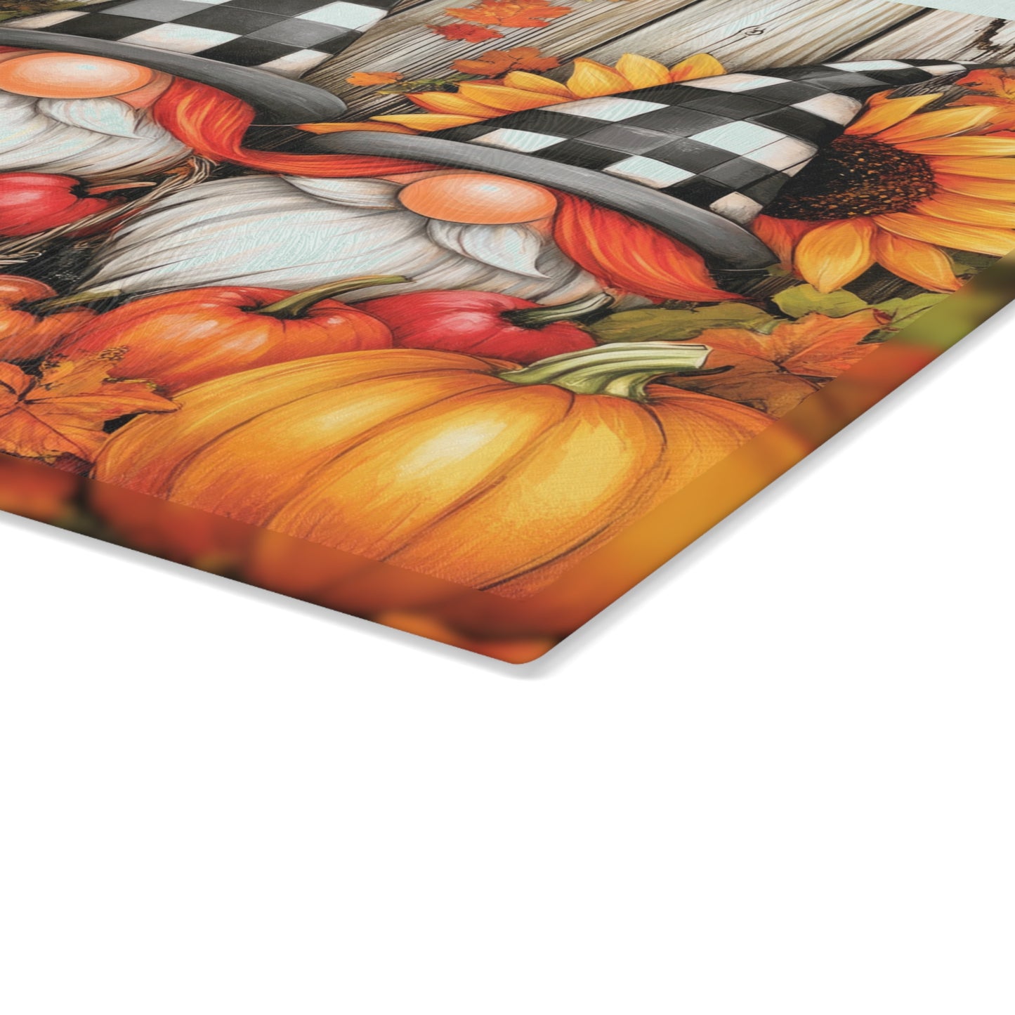 🎃 Autumn Gnome Trio Cutting Board – Harvest Cheer with a Whimsical Twist 🧙‍♂️🌻