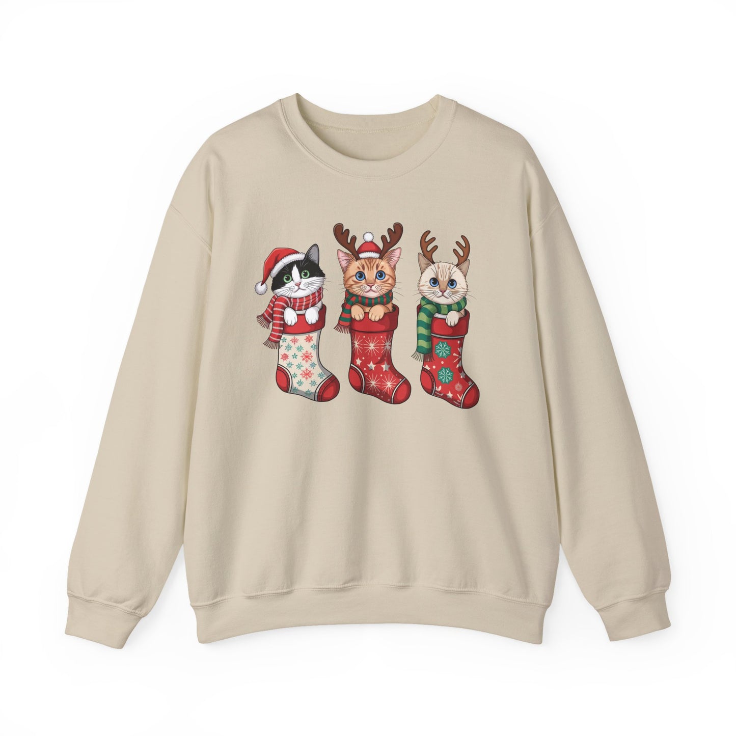 🐱🎄 Kitties in Stockings Sweatshirt – Cozy & Adorable Holiday Cats 🧦✨