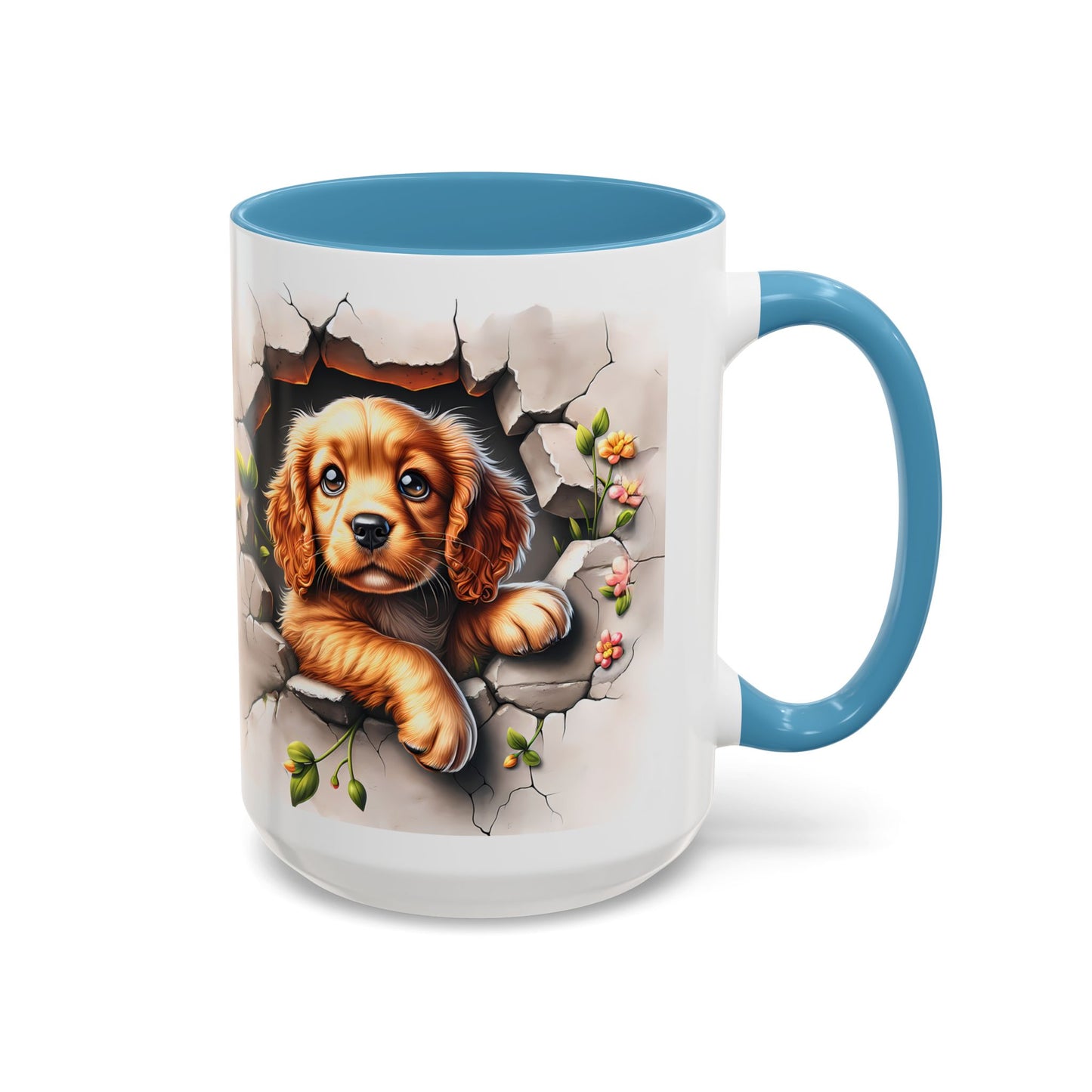 🐾 Cocker Spaniel Puppy Accent Mug – Sweet Fluffy Pup Coffee Cup ☕🤎