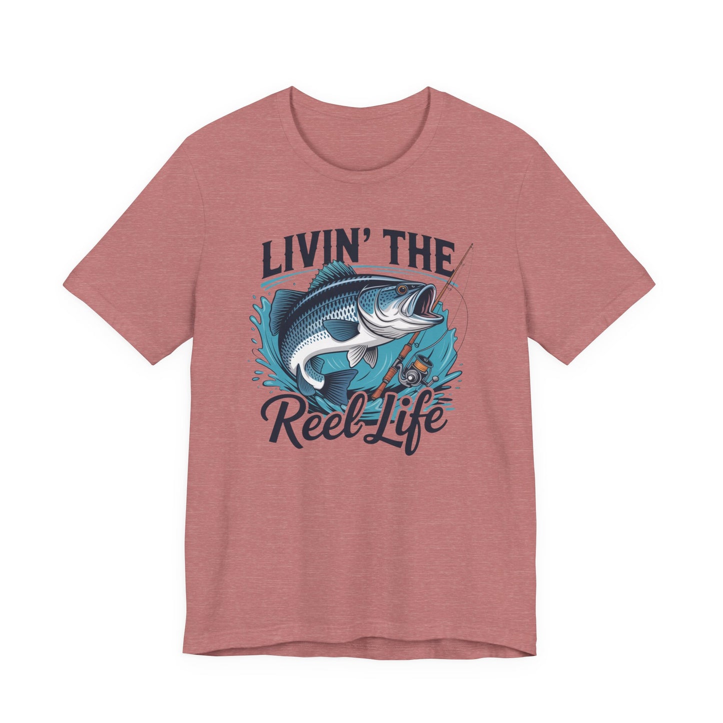 🎣 Livin’ the Reel Life Fishing T-Shirt – Perfect Gift for Anglers! 🐟