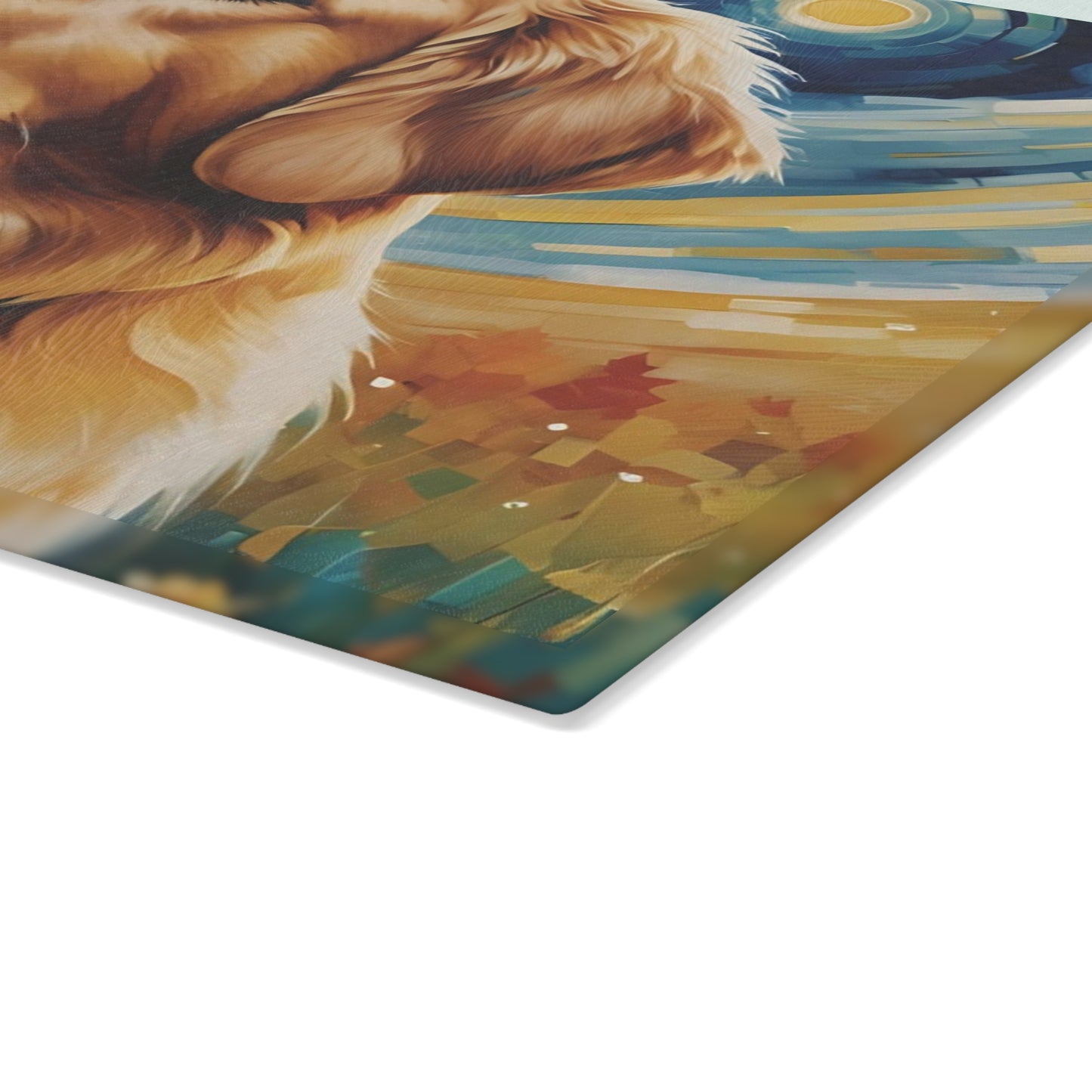 🌌 Golden Retriever Starry Night Cutting Board – Whimsical Art for Dog Lovers 🐕