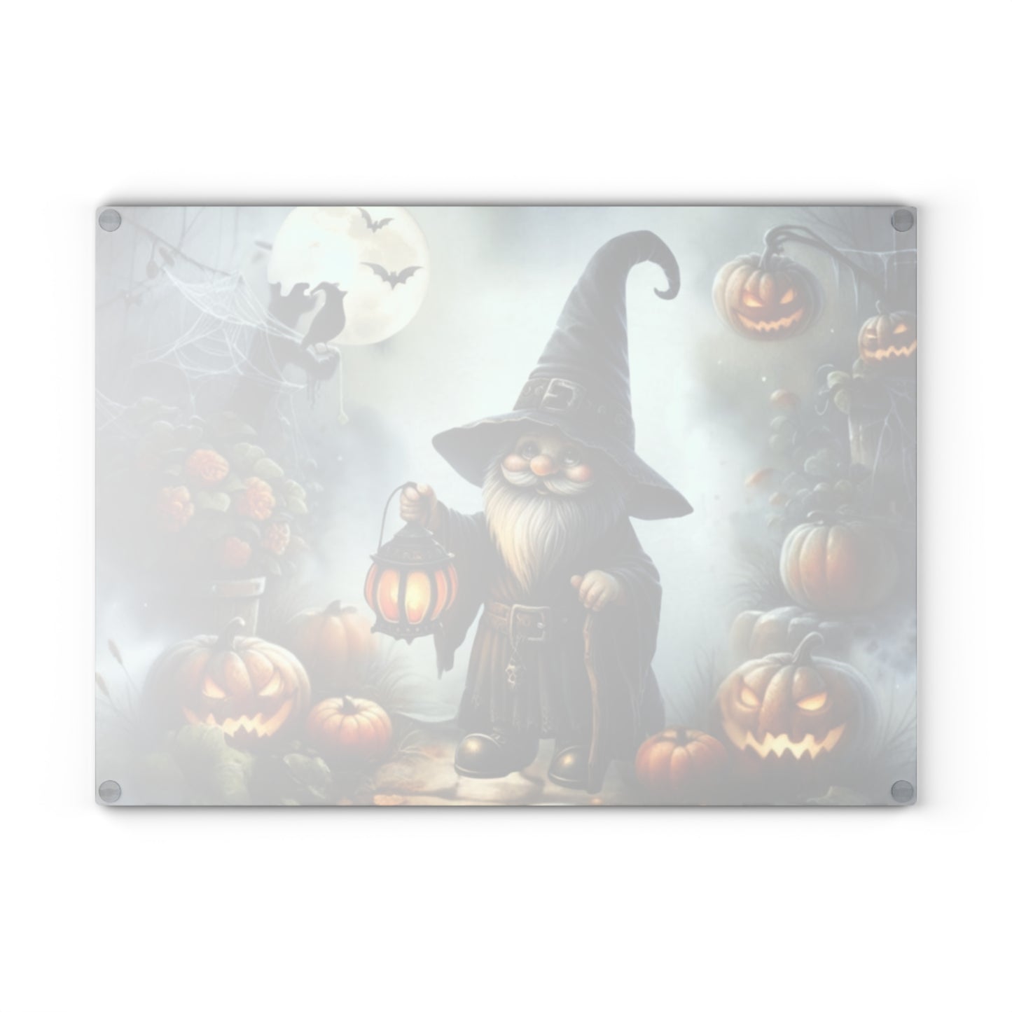 🎃🧙 Halloween Wizard Gnome Cutting Board – Spooky Gnome Charm for Your Kitchen