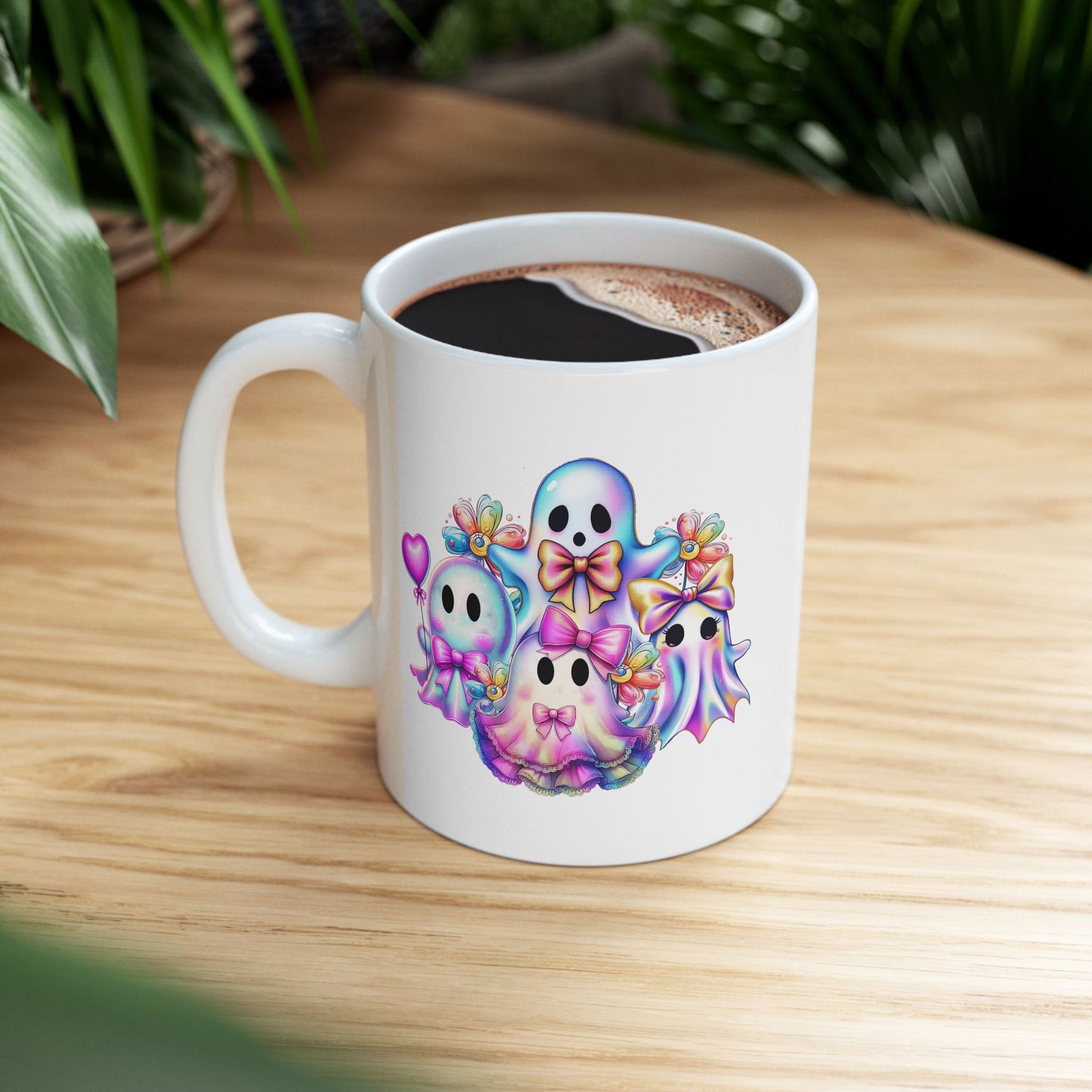 🎀👻 Kawaii Ghost Squad Mug – Spooky-Cute Sips for Every Season 💖
