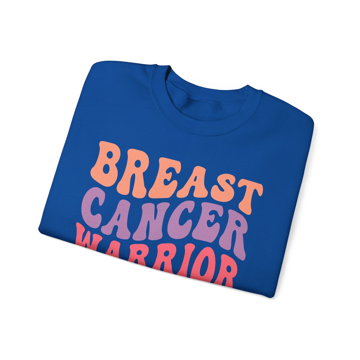 🌸✊ Breast Cancer Warrior Sweatshirt – Retro Awareness & Survivor Strength Crewneck