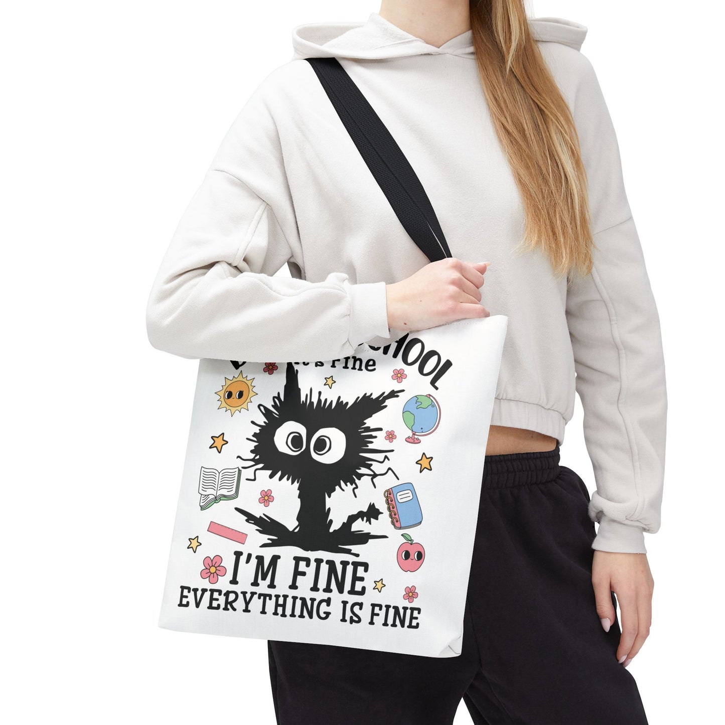 👀 I See Smart People Tote – Kawaii School Vibes with a Clever Twist 🍎