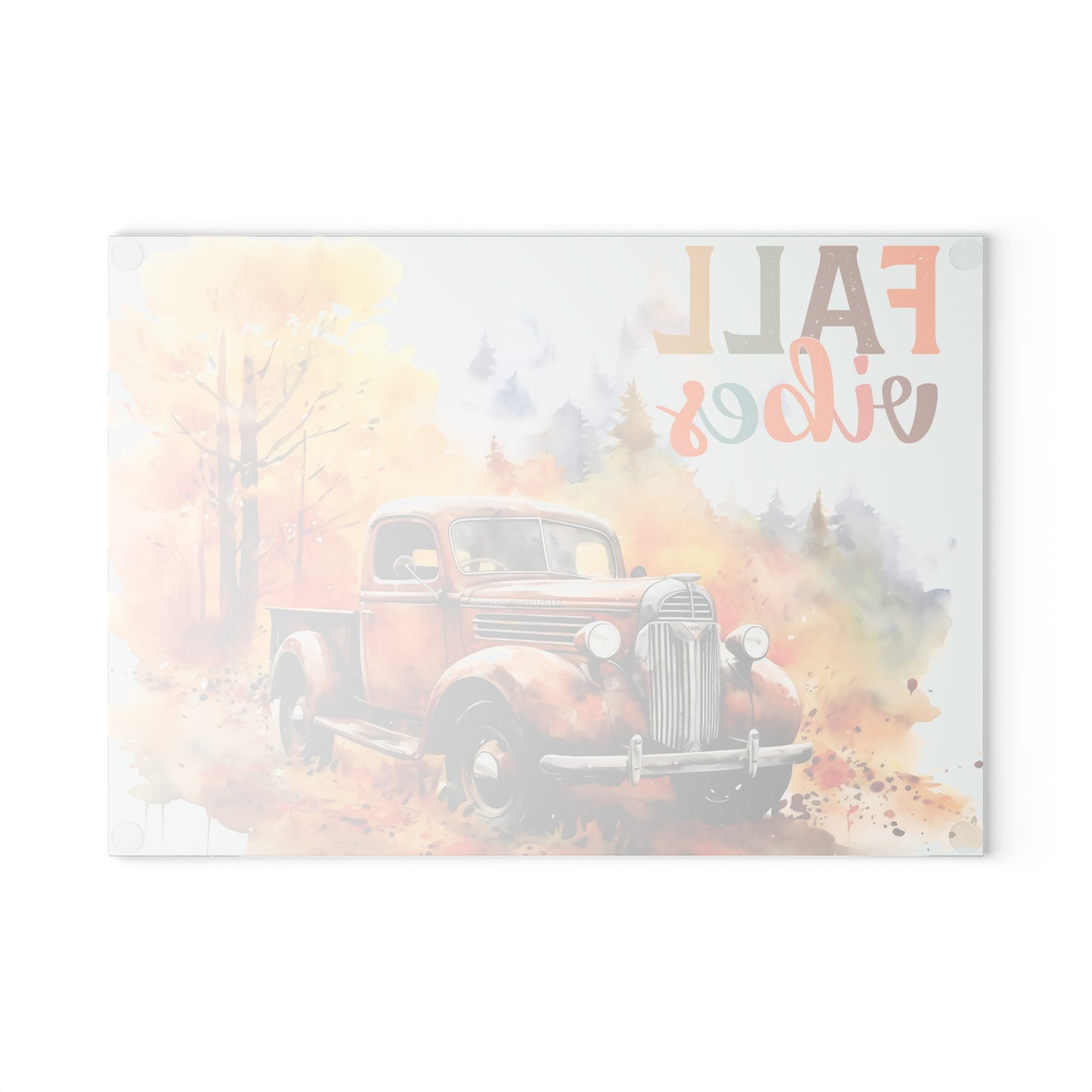 🍁 Fall Vibes Vintage Truck Cutting Board – Cozy Autumn Charm for Your Kitchen