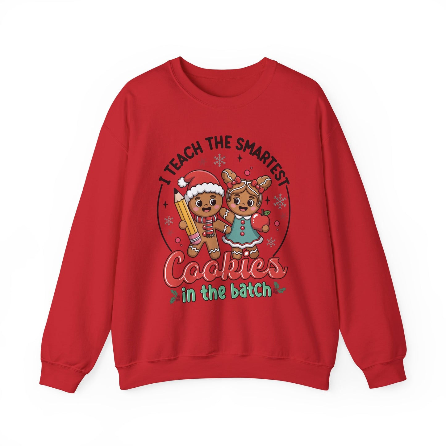 🍪✏️ Smartest Cookies Teacher Sweatshirt – Cute Gingerbread Classroom Vibes 🍎❄️
