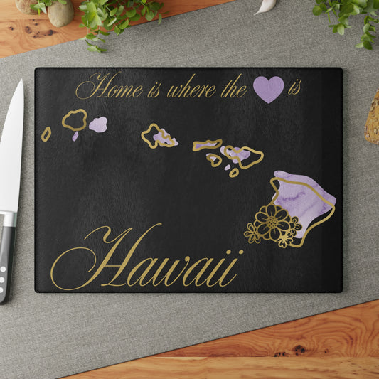 💜 Hawaii State Cutting Board – Island Beauty with a Tropical Heart