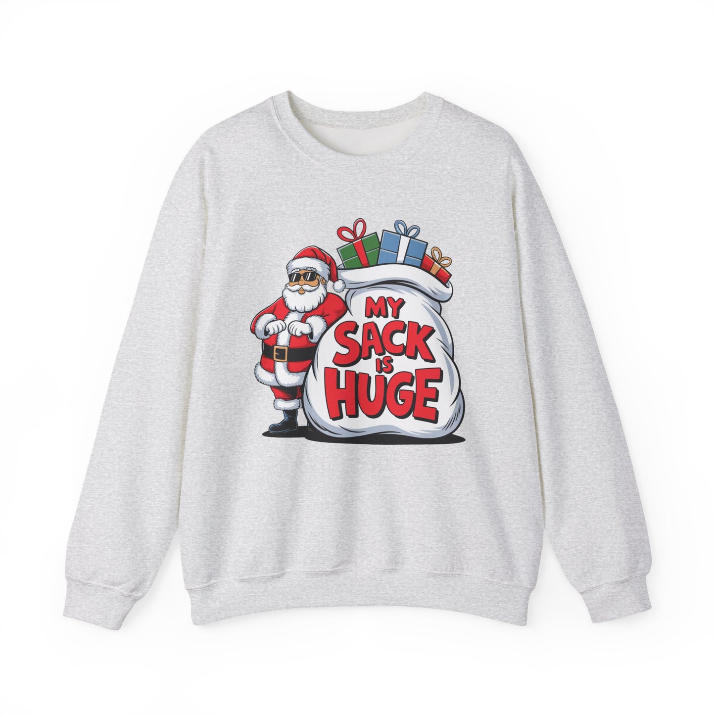 🎅😂 My Sack Is Huge Sweatshirt – Funny Santa Christmas Pullover for Men