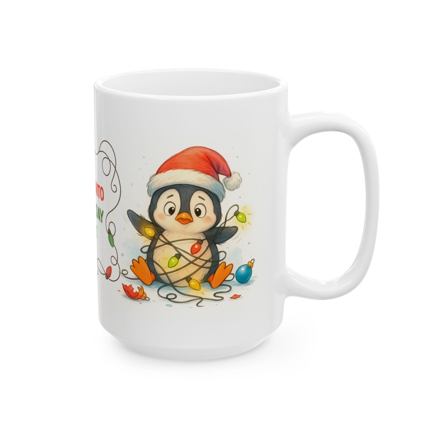 🐧🎄 Slipped Into the Holiday Spirit Penguin Mug – Cute Christmas Coffee Cup ✨☕