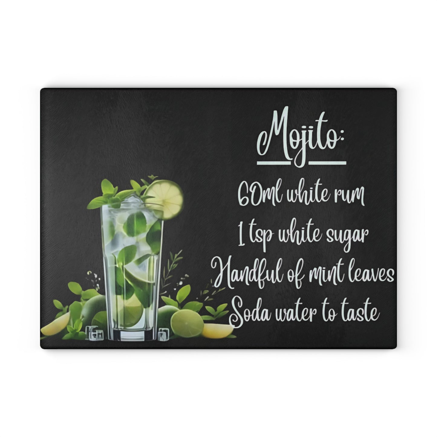 🌿 Mojito Recipe Cutting Board – A Fresh Twist for Your Kitchen or Bar Cart