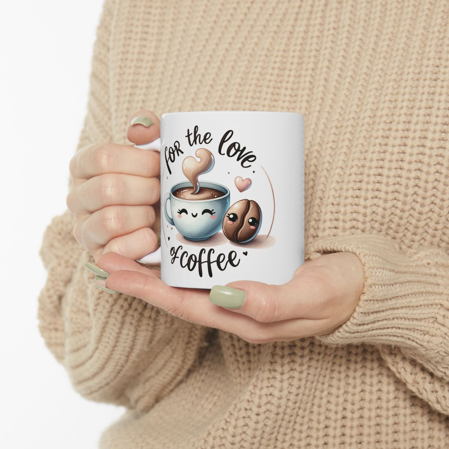 ☕ For the Love of Coffee – Cute Coffee Mug for Coffee Lovers ❤️
