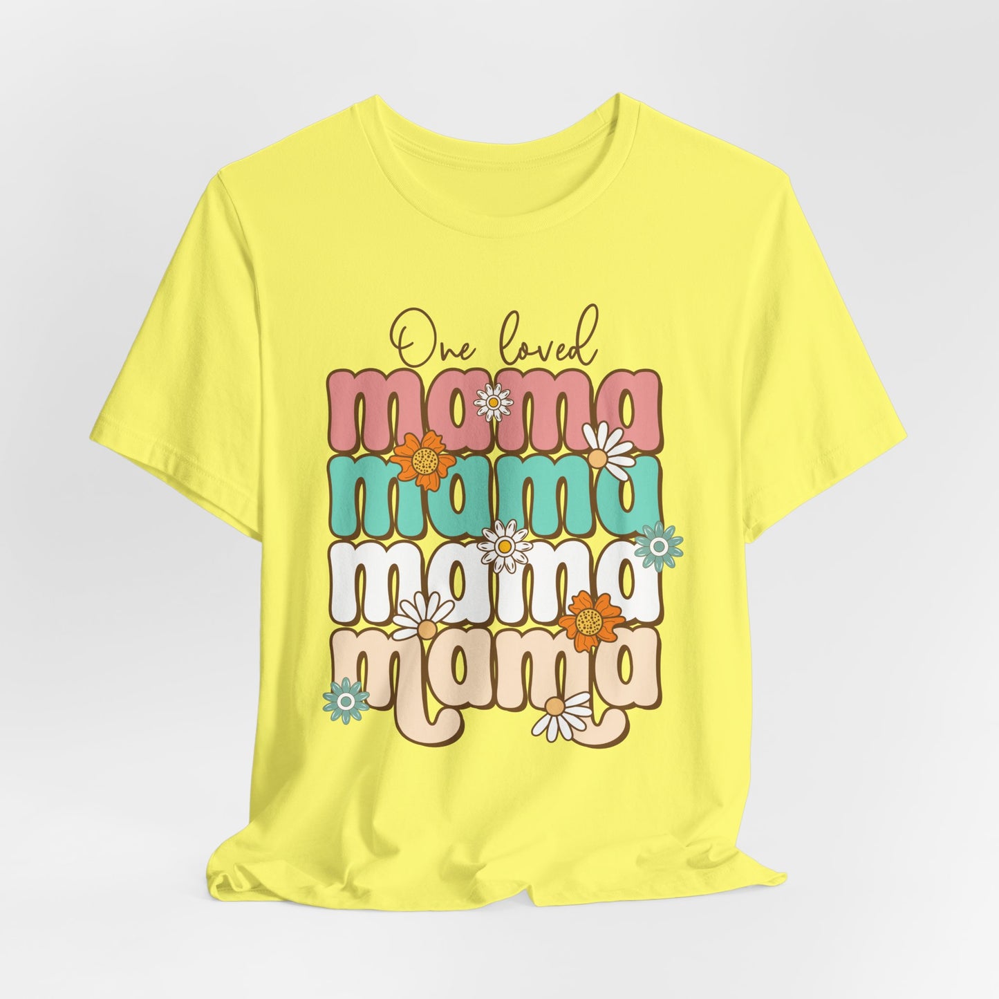 👕 Mama, Mama, Mama, Mama Boho-Style T-Shirt – Joyful Chaos of Motherhood 🌿