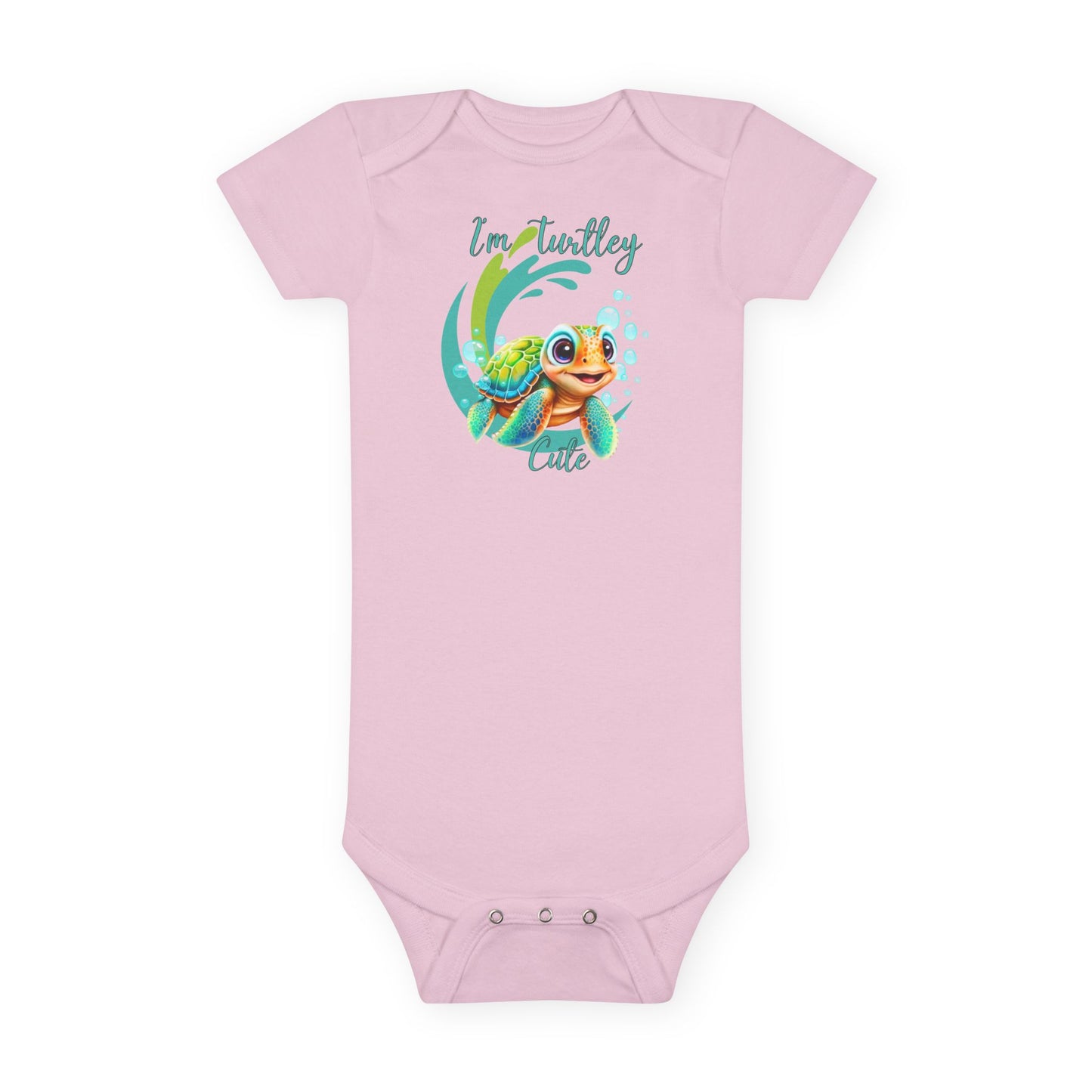 🐢💦 I’m Turtley Cute Baby Onesie – Adorable Sea Turtle Outfit for Babies 🌊👶