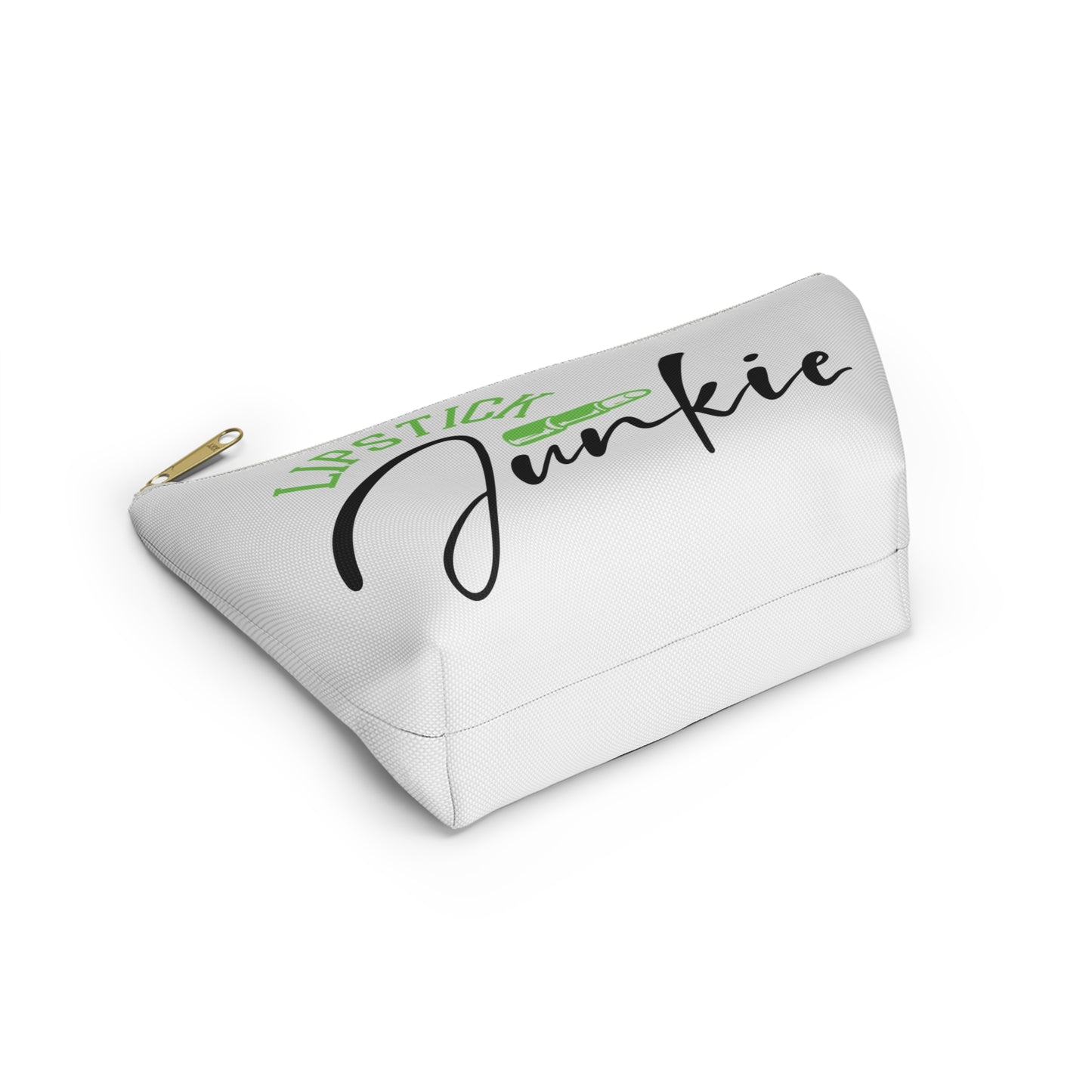 Accessory Pouch – "Lipstick Junkie" Green Makeup Bag