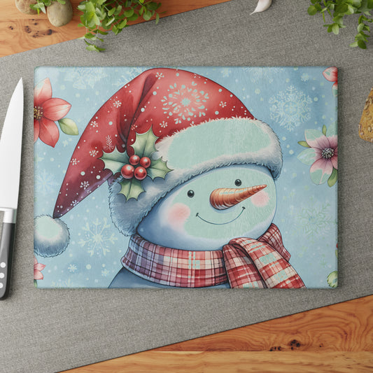 ⛄❄️ Snowman Christmas Cutting Board – Cozy Winter Charm for Your Holiday Kitchen 🎄✨