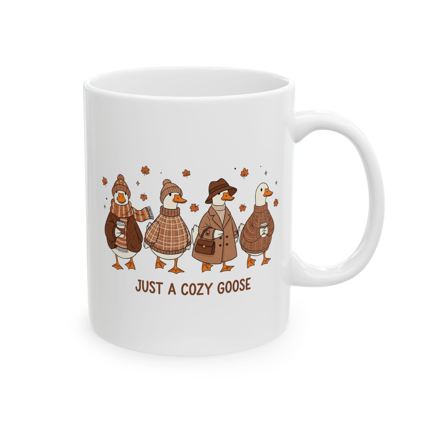🪿🍂 Just a Cozy Goose Mug – Autumn Goose Coffee Cup ☕🧣
