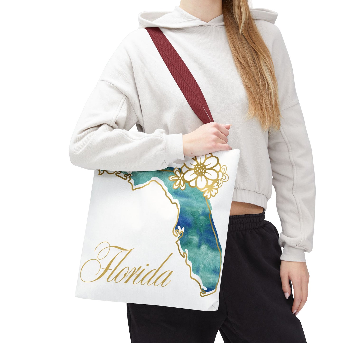 🌸 Florida State Floral Tote Bag – Elegant, Coastal & Practical 👜