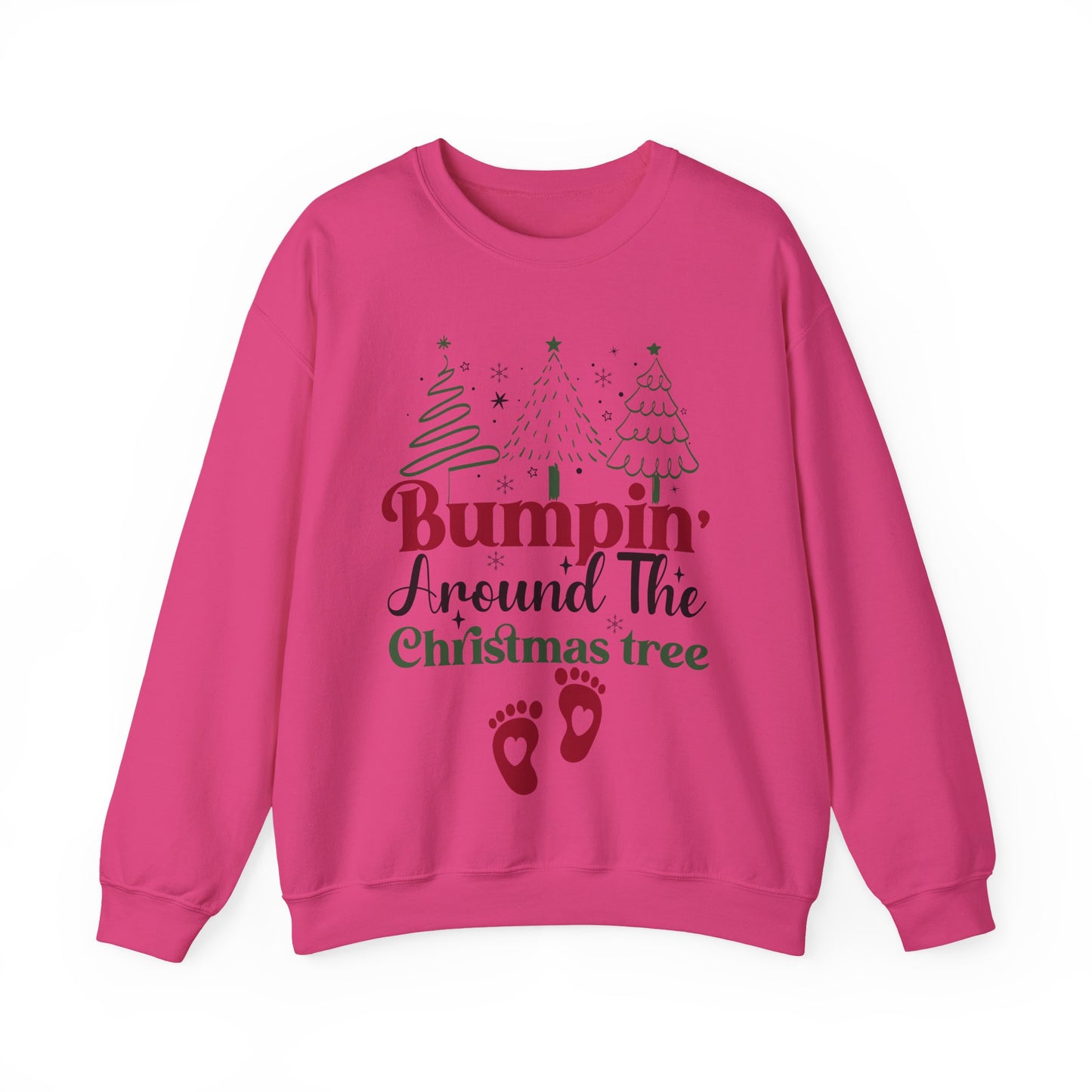 🎄👶 Bumpin’ Around the Christmas Tree Sweatshirt – Cute Holiday Maternity Top ❤️