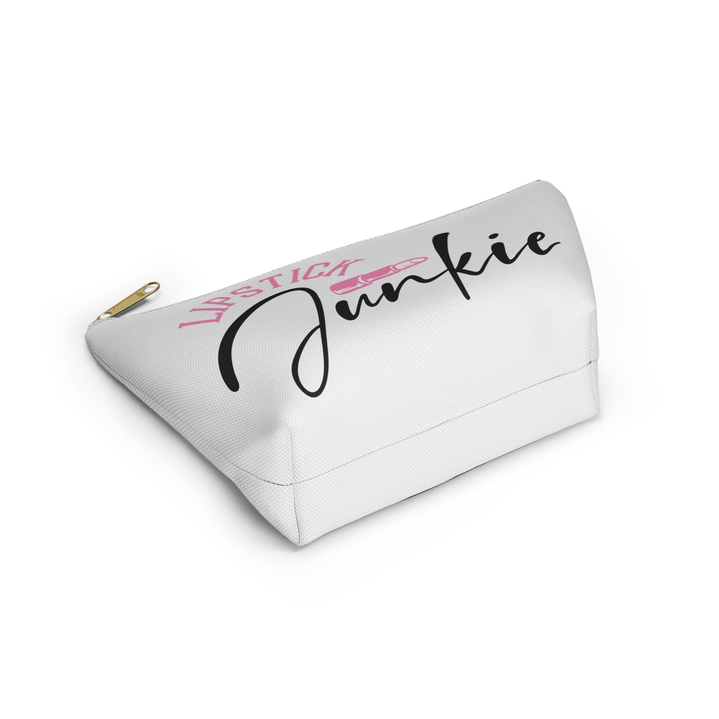 Accessory Pouch – "Lipstick Junkie" Pink Makeup Bag