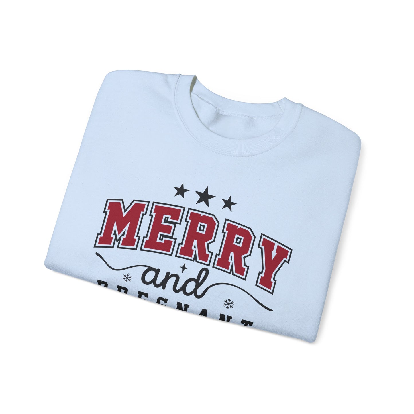 🎄👣 Merry Little Kicking Feet Christmas Maternity Sweatshirt – Cute Holiday Pregnancy Crewneck