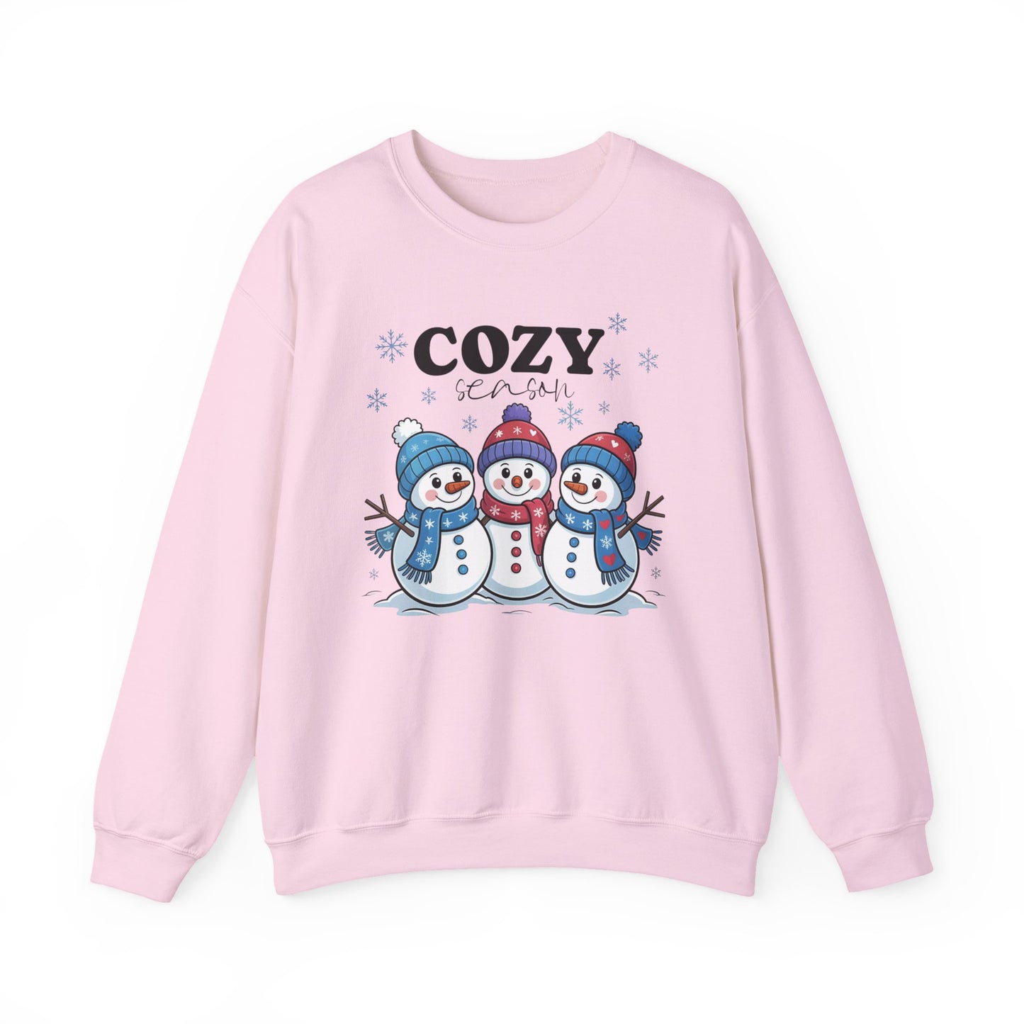 ☃️💙 Cozy Season Snowman Sweatshirt – Adorable Winter Crewneck for Women