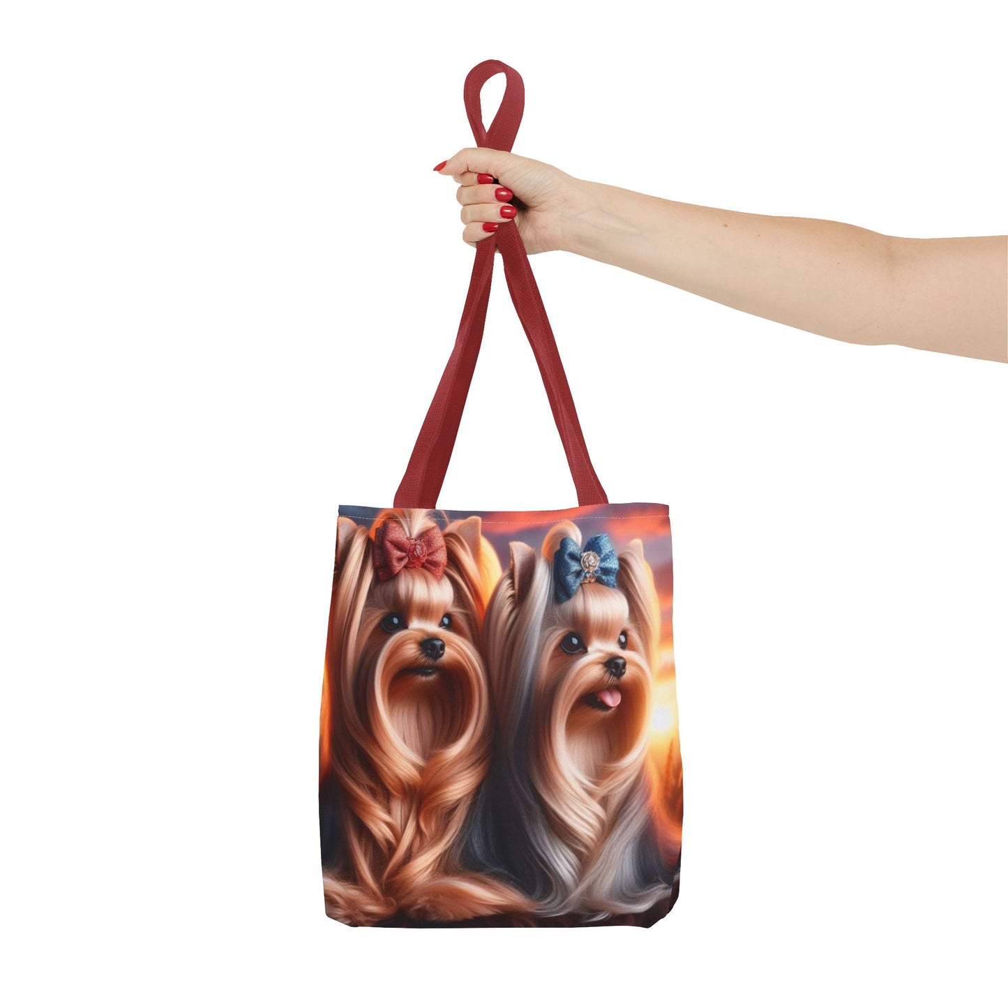 Bolsa de tela Yorkshire Terrier: un bonito regalo para amantes de los perros, bolsa de compras reutilizable, accesorio para amantes de las mascotas, elegante bolso de mano para uso diario.