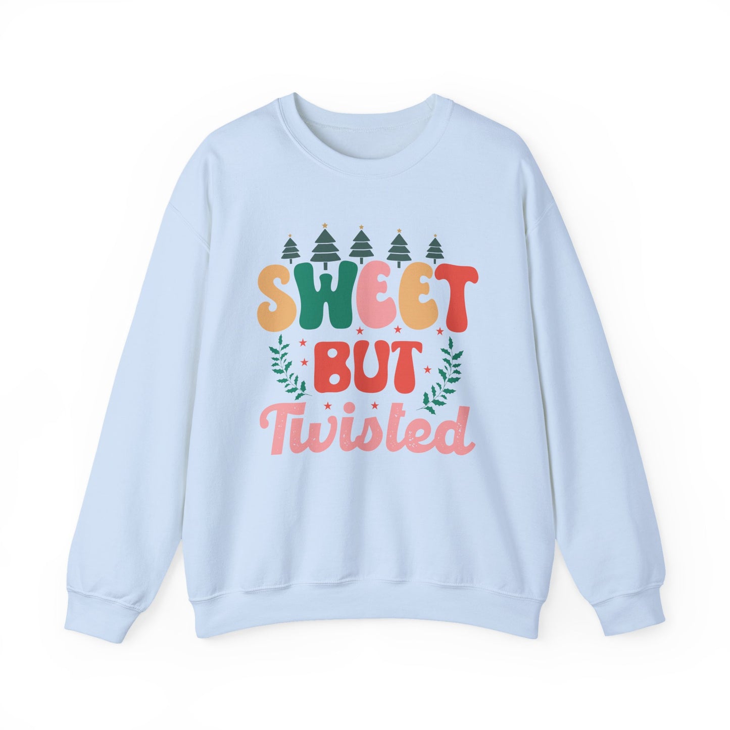 🎀✨ Sweet But Twisted Sweatshirt – Retro Pastel Christmas Vibes for the Season 🌲💖