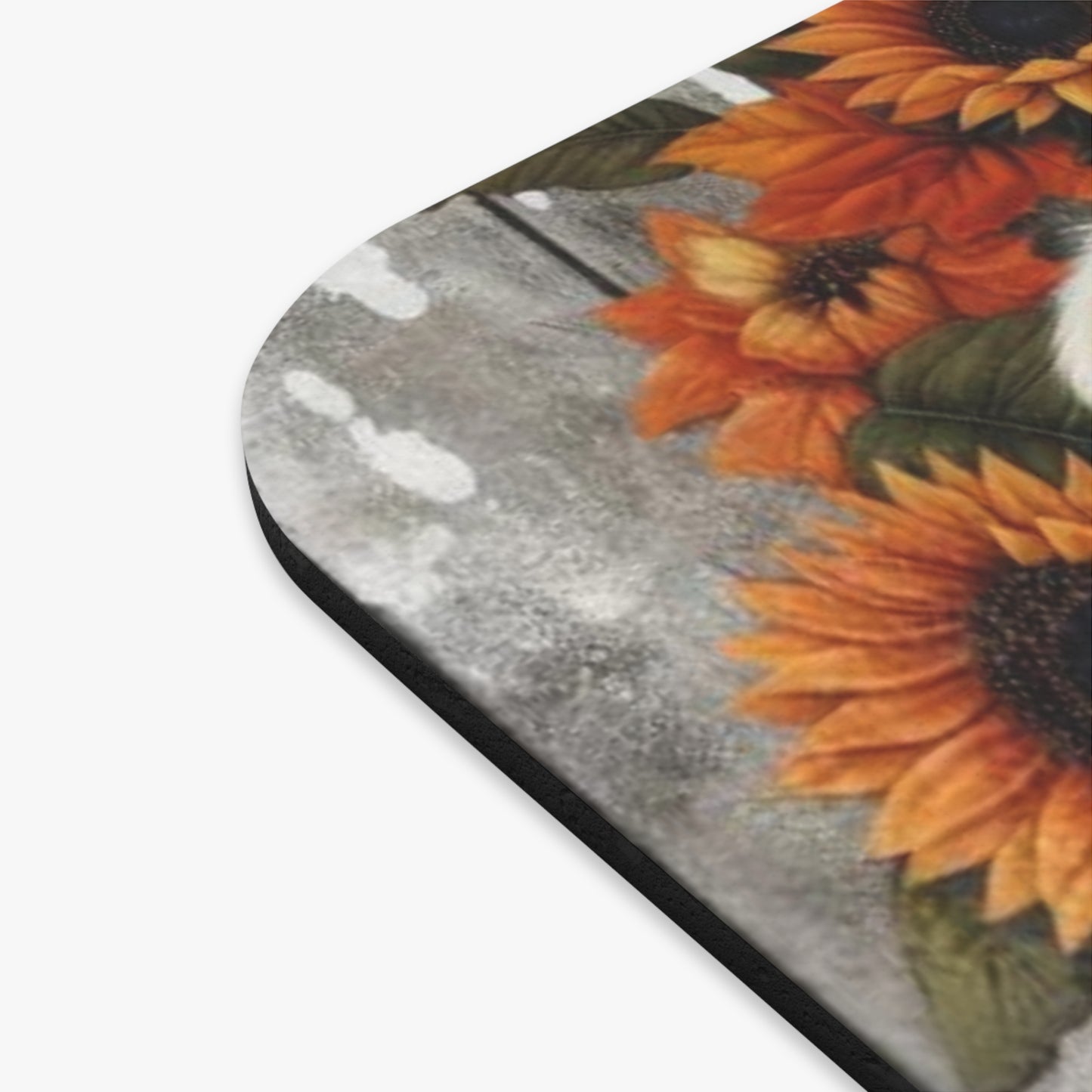 🖱️🎃🐮 Fall Highland Cow Mouse Pad – Pumpkins, Sunflowers & Plaid Cozy Vibes