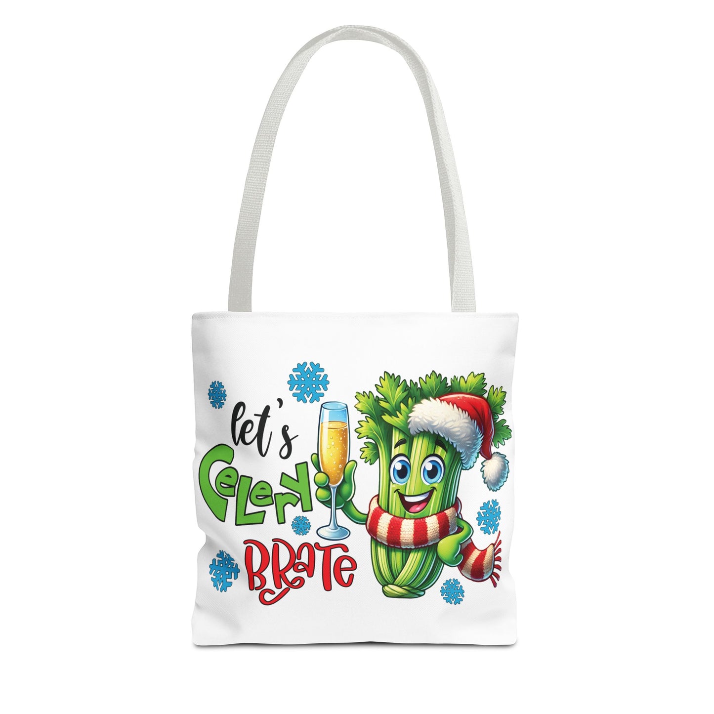 🥂 Let’s Celery-brate Christmas Tote Bag – Fun, Festive & Eco-Friendly 🎄