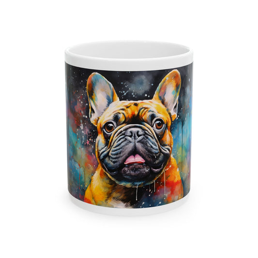 Taza de acuarela de bulldog francés: ¡un homenaje impresionante a tu cachorro favorito!