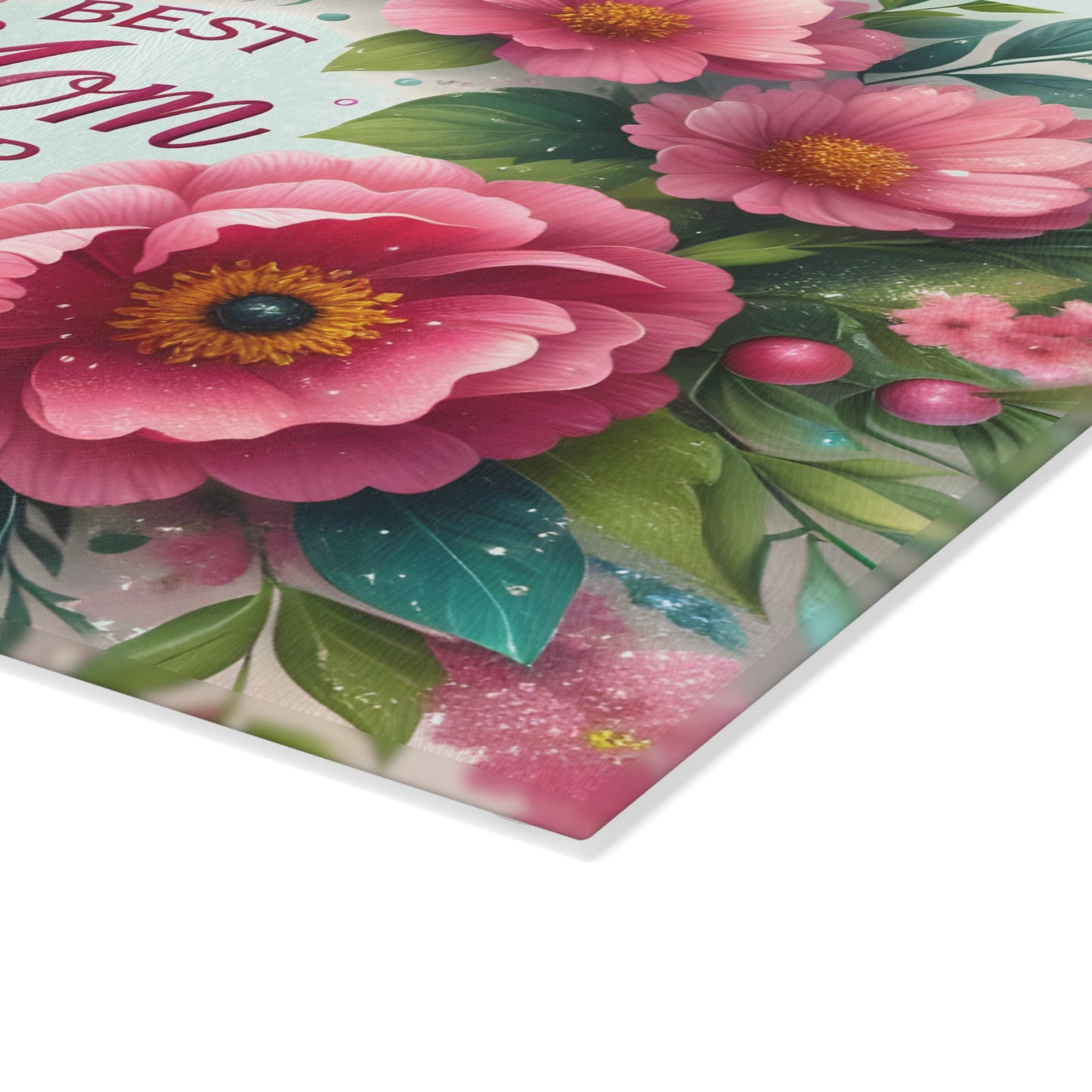 🌸 Best Mom Ever Floral Cutting Board – Elegant Gift for Her 🌼