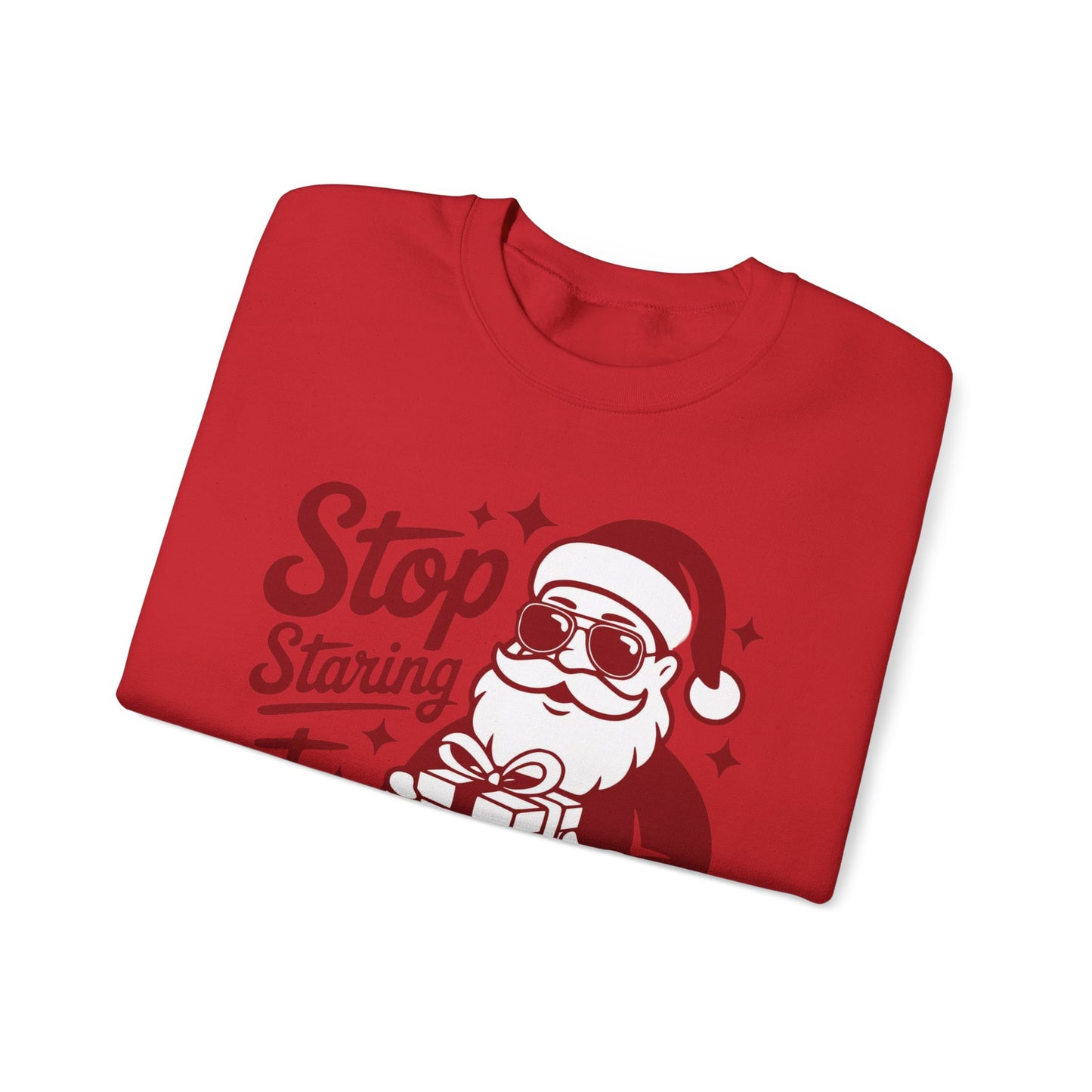 🎅🤣 Stop Staring at My Package Sweatshirt – Funny Santa Holiday Pullover