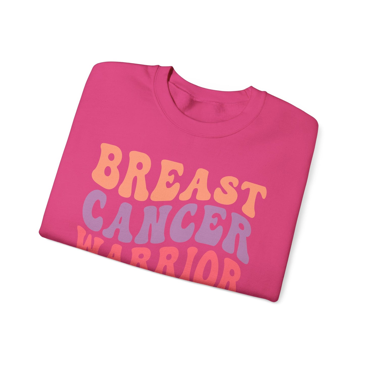 🌸✊ Breast Cancer Warrior Sweatshirt – Retro Awareness & Survivor Strength Crewneck