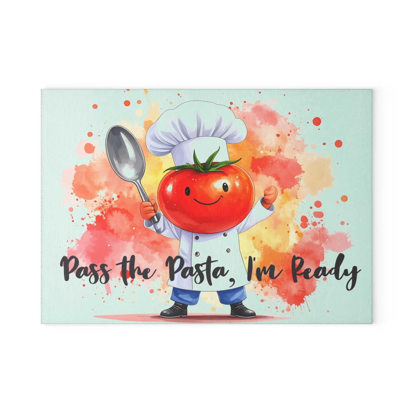 🍝 Pass the Pasta, I'm Ready – Funny Tomato Chef Cutting Board
