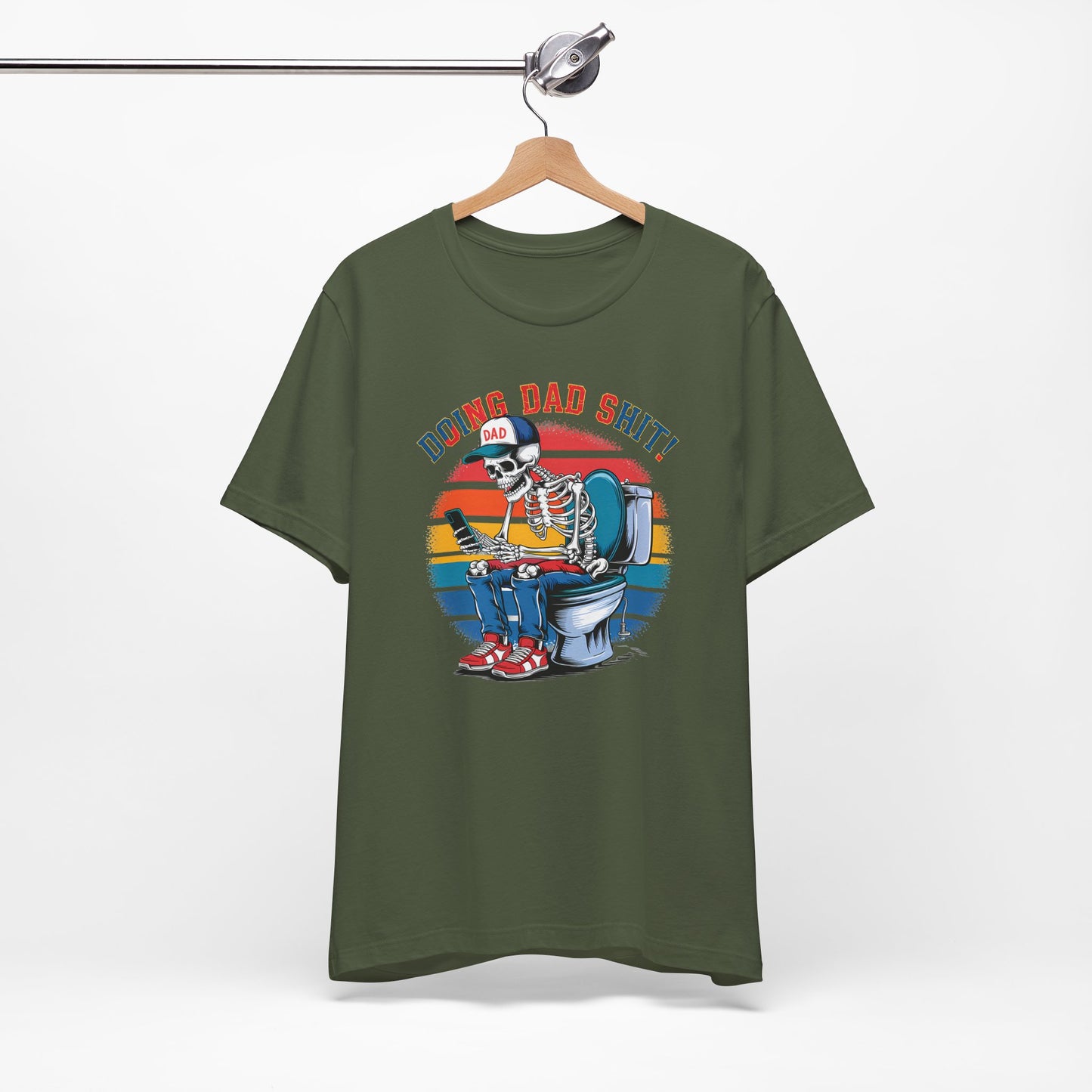 🧻 HACIENDO CABRAS DE PAPÁ | Camiseta gráfica divertida con esqueleto en el inodoro