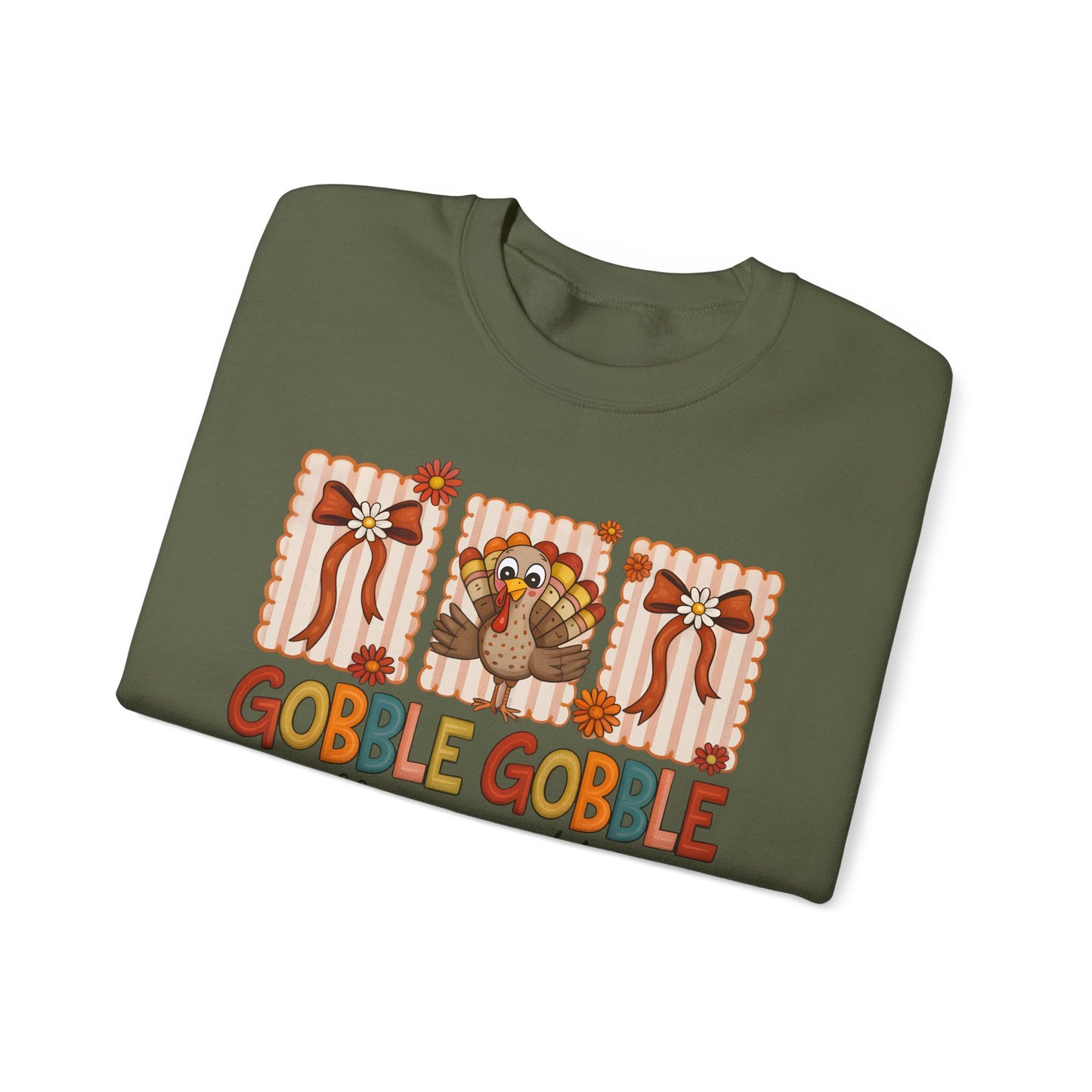 🦃✨ Gobble Gobble Till You Wobble Sweatshirt – Cute Turkey Fall Vibes 🍁🧡