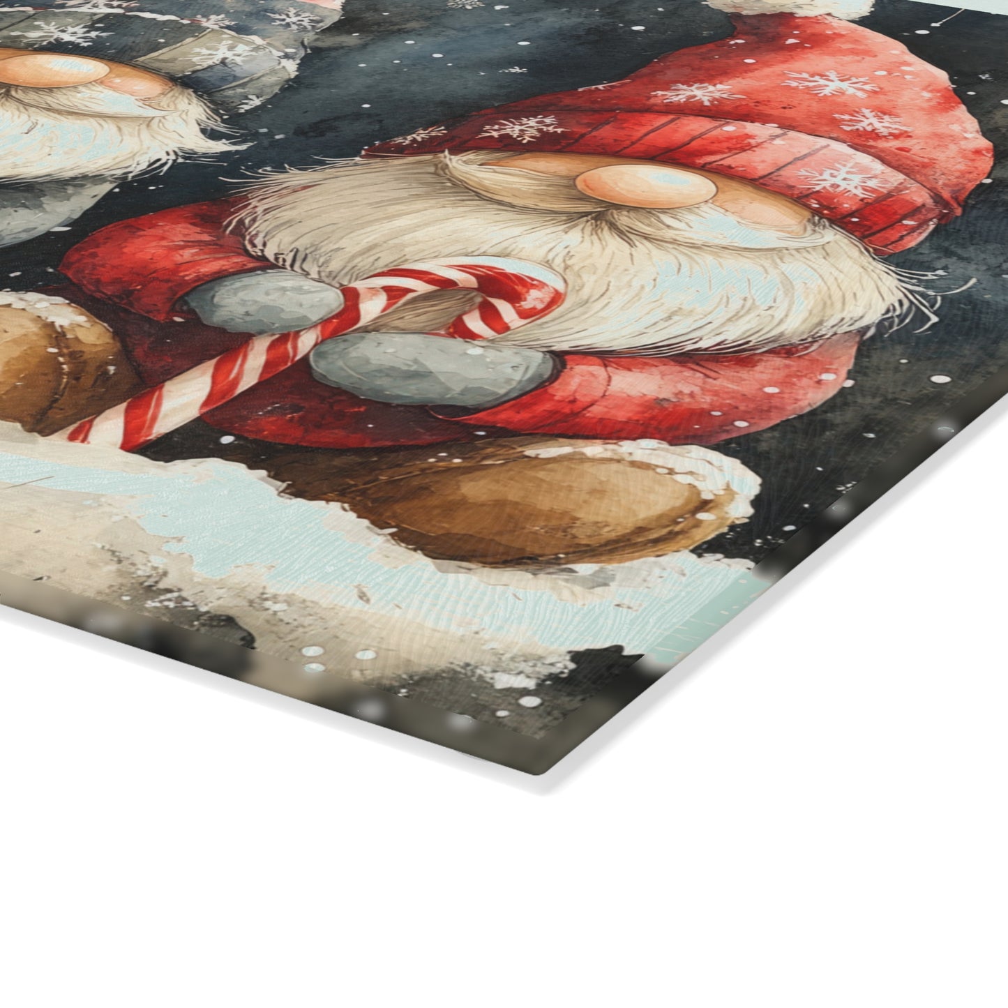 🍬 Candy Cane Christmas Gnome Cutting Board – Sweet Winter Fun with Festive Friends in the Snow 🎅❄️