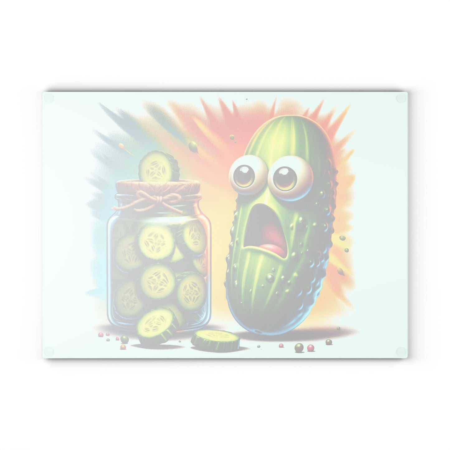 🥒😂 Funny Pickle Cutting Board – Colorful Kitchen Humor for Your Home